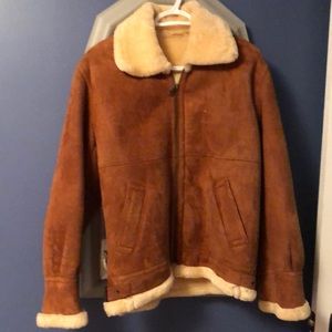 Mens All Natural Fur Leather Jacket